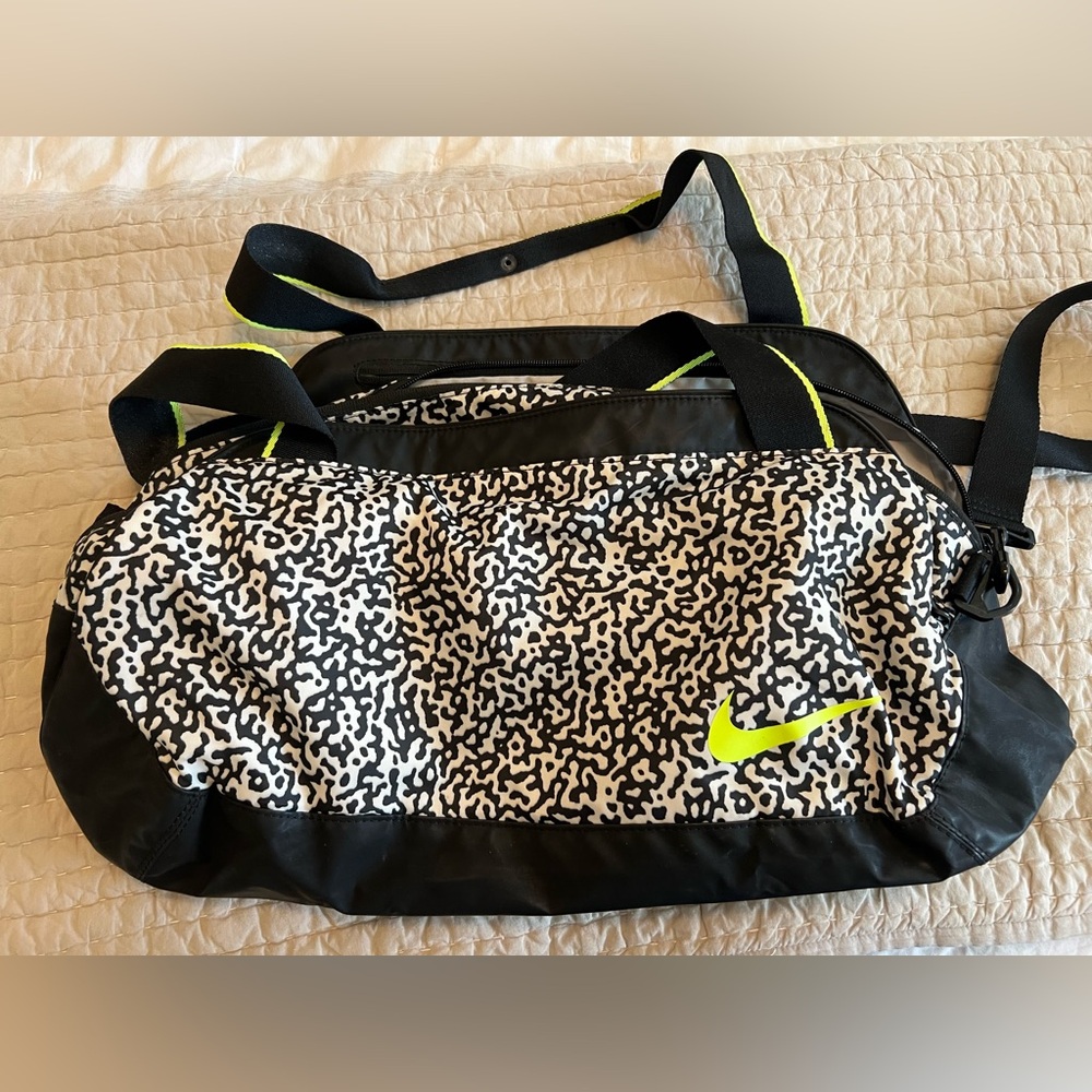 Nike C72 Legend 2.0 Black White & Neon Rare Duffle Weekender Bag
